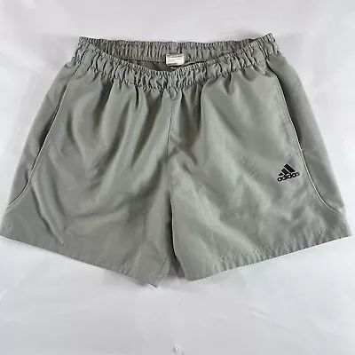 $19.99 • Buy Adidas Shorts 6  Inseam Grey Men's Large L W34  Gym Training Lightweight