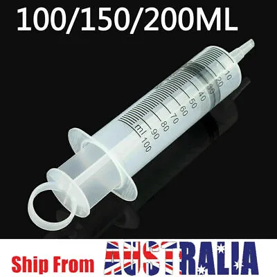 1/3x 100-200ML Reusable Big Large Plastic Hydroponics Nutrient Measuring Syringe • $9.99