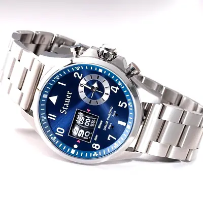 £149.99 • Buy Mens Stauer Designer Drum Roller Chronograph Watch Quartz Stopwatch Analogue