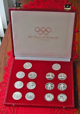 $265 • Buy 1976 Innsbruck Austria Olympics Set Of 14 Silver 100 Schilling Coins In Case