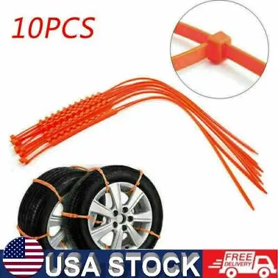 10PCS Snow Tire Chain Anti-Skid Belt Car Truck SUV Emergency Winter Driving T12 • $11.61