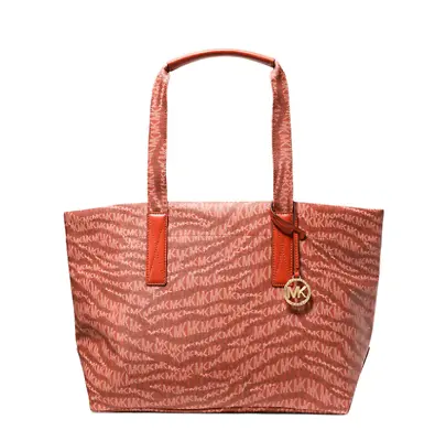 Michael Kors Signature MK Monogram Large Tote Shoulder Bag Deep Orange Gold • $68.71