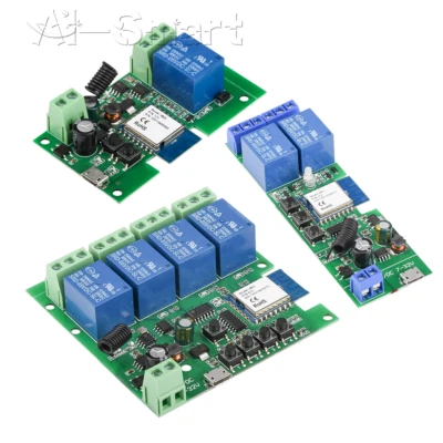 £11.62 • Buy 1/2/4 Channel USB 5V WIFI Remote Control Relay Switch Module 433MHZ RF DC 7-32V