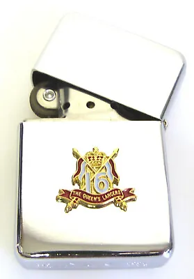 16th 5th Lancers Regimental Windproof Chrome Plated Lighter • £11.99