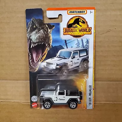 HTF 2022 Matchbox Jurassic World Dominion '18 Jeep Wrangler WHITE | BIOSYN | MOC • $4.99