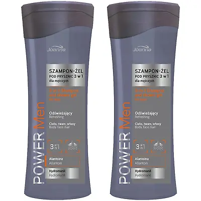 JOANNA Power Men 3 In 1 Shampoo And Shower Gel - 100ml/300ml *CHOOSE VOLUME* • £5.75