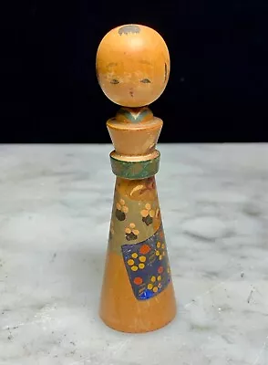 Vintage Mini Kokeshi Doll Rare 2.75” Tall Stamp Signed • $34