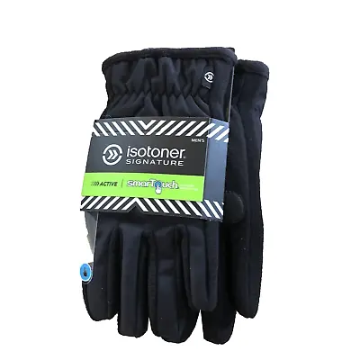 Isotoner Signature Gloves Black Med Smart Touch Thermaflex Men's NEW • $6.47