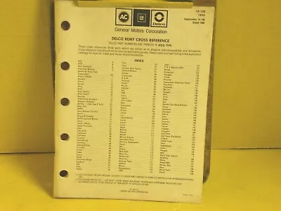 1990 Delco Remy Cross Reference Catalog / Manual 158 Page Delco To Other Brands • $12.95