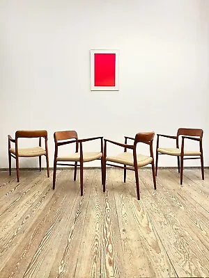 £3601.75 • Buy 4 Danish Mid Century Teak Armrests - Chairs, Niels Møller #56, J.L. Mollers