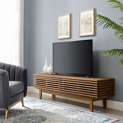 Modway Render 60  Mid-Century Modern Low Profile TV Stand In Walnut • $273.09