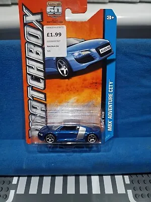 Matchbox  2012 MBX Adventure City 63/120 - AUDI R8 In Blue/Silver - Rare. • $8.83