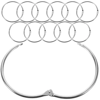  12 Pcs Iron Book Binding Ring Metal Rings For Crafts Flash Card • £12.59