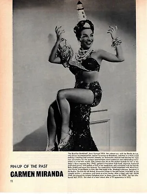 (f&f35) Magazine Picture 11x8 Carmen Miranda • $11.18