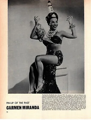 Framed Magazine Picture 11x8 Carmen Miranda • $28.58