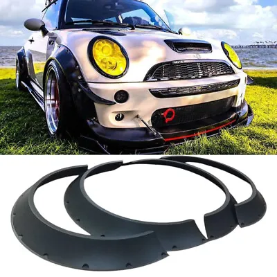 For Mini Cooper S R53 R56 4PC Fender Flares Wide Body Kit Wheel Arches Protector • $114.11