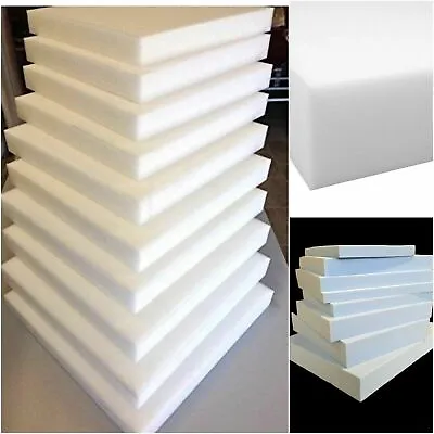 High Density Upholstery Foam Cut To Size - Made To Order - All Sizes Available • £2.99