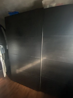 £30 • Buy IKEA Dark Brown  Sliding Doors (DOORS ONLY) 200x236 To Fit 236cmPAX Wardrobe