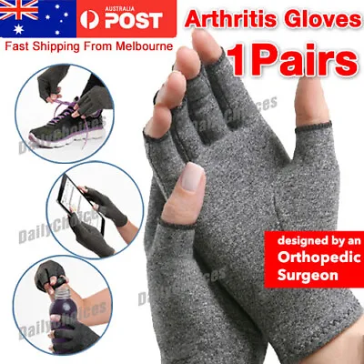 Brace Arthritis Hand Compression Gloves Fingerless Gloves Women Men • $5.39