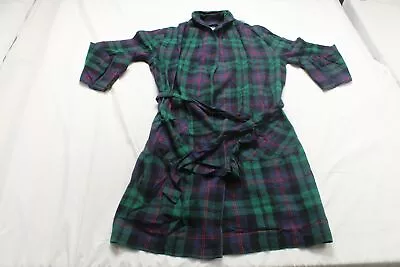 Old Navy Men's Matching Plaid Flannel Robe LB3 Green & Blue Plaid Size S/M • $21.24