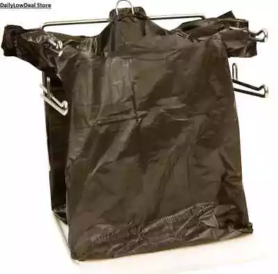 1000 Bags 1/6 Black (21 X 6.5 X 11.5) T-Shirt Plastic Grocery Shopping Bag NEW • $28.20