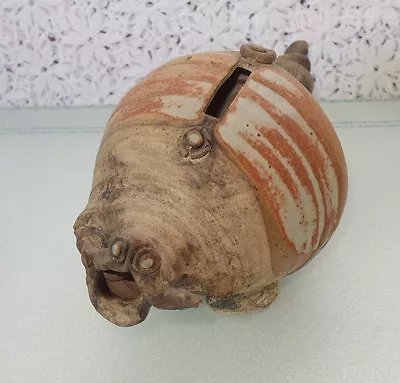 1960s Stoneware Yak Water Buffalo Ox Bull Ceramic Figurine RARE HIPPIE COIN BANK • $48.70