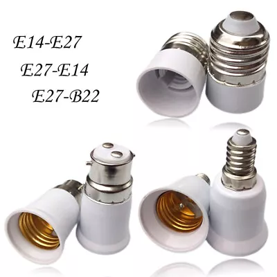 2PCS B22 To E27 Light Socket Adapter E14 To E27/E27 To E14/E27 To  Lamp Base • $7.69