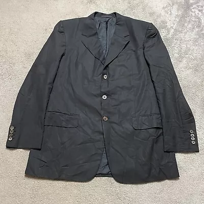 Vintage Yves Saint Laurent Rive Gauche YSL Black Triple Button Suit Jacket • £40