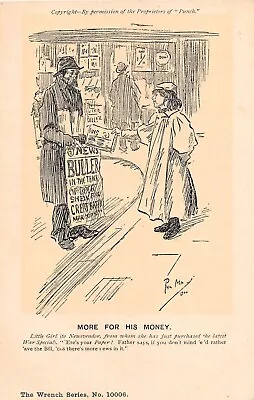 £3.40 • Buy Postcard Comic    Punch    More For His Money News Vendor Little Girl   Phil May