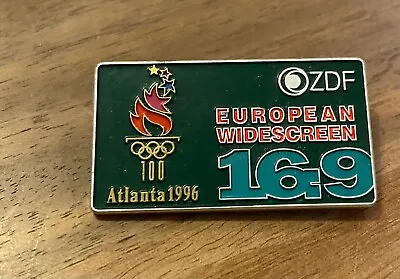 Atlanta 1996 ZDF European Widescreen Olympic Media Pin • $5