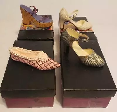 $46.50 • Buy Just The Right Club Shoe Heel Figurine Lot Truffles Sunray Cork Wedge Treads Swe