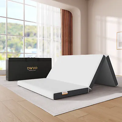 3 Inch Folding Mattress Tri-Fold Memory Foam Mattress Topper Portable Mattress • $47.99