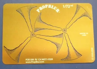 1/72nd On-Hub PropBlur 3 Blade Parts Used To Simulate A Propeller In Motion US • $9.99