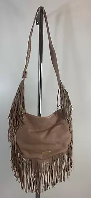 £19.95 • Buy Ladies New Ex Dp Part Leather Fringe Handbag Neutral Col RRP £55