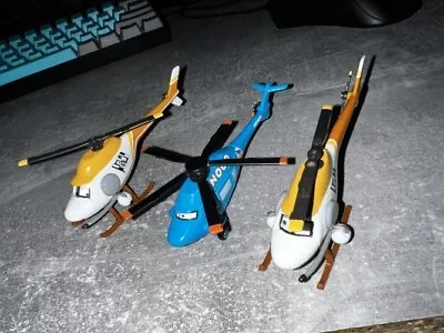 £8 • Buy Dinoco Helicopter + 2 Crsn Helicopters Disney Pixar Cars 1:55