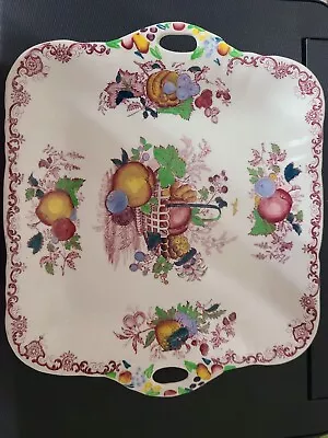 Mason's FRUIT BASKET Red Multicolor  Dessert Cake Candy Tray. England EUC • $25.95