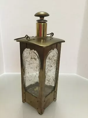 Vintage Brass Glass Music Box Musical Whiskey Decanter Mid Century Modern 11” • $24.99