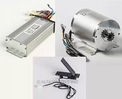 Electric Brushless GoKart Motor BOMA Style 2000W 48V BLDC+Controller+Foot Thrott • $202.90