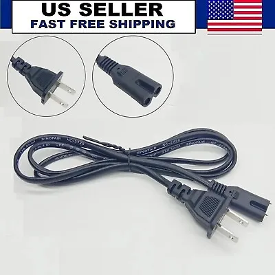 AC Power Cord Cable For PS4 PS3 Slim Super PS2 XBOX PSV PC 2 Prong LAPTOP 3FT • $3.20