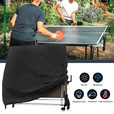 $25.79 • Buy Waterproof Full Size Table Tennis Ping Pong Table Black Cover Indoor/Outdoor G