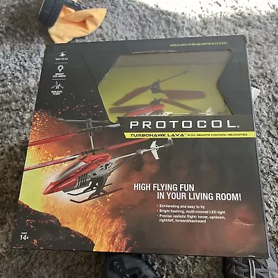 Protocol Turbohawk Lava 3 Ch Remote Control Helicopter Easy LED Realistic Flight • $45