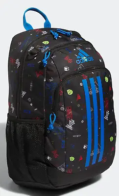 ADIDAS YOUNG BTS CREATOR 19  BLACK BLUE Backpack Laptop BAG WIPE CLEAN NEW $50 • $34.95