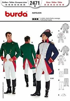 Burda Mens Sewing Pattern 2471 - Mens Napoleon Costume Sizes 36-48 • £9.77