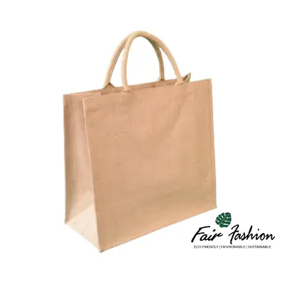 Jute Hessian Colourful Shopping Bag (Extra Large)- Natural & Biodegradable    • £4.75