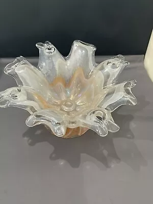 Vtg Lavorazione Arte Murano Glass Art Bowl Dish Millefiori Trinket Tray Italy • $35