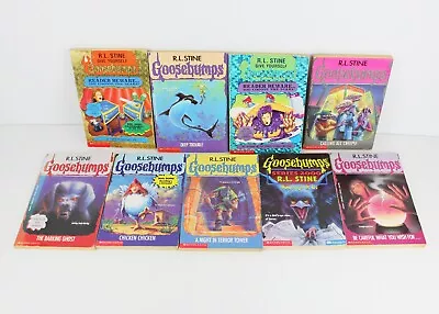 Goosebumps Books Bulk Lot X 9 R L Stine 1990s Vintage Young Adult Horror • $19.95