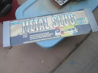 SNK Original  NEO GEO  Metal Slug Deicated Lexan Crack Marquee Arcade Video Game • $30