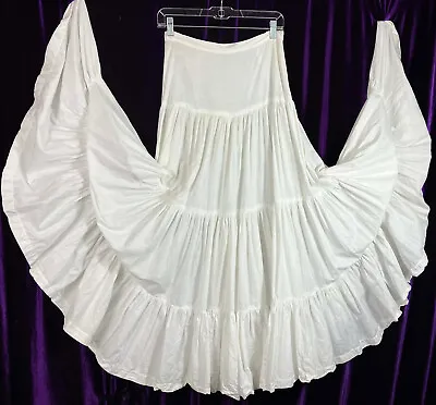 Vintage Cotton Fiesta Skirt Full Circle 50s - 1970s Petticoat Boho Hippie 70s • $69.99