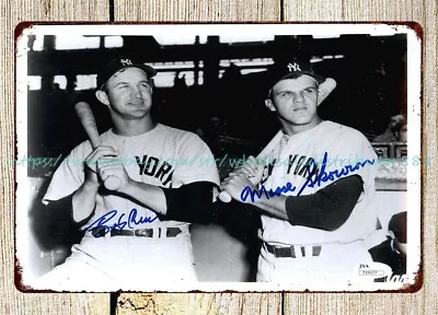 Baseball Bob Cerv And Moose Skowron Metal Tin Sign Art Discount • $18.98