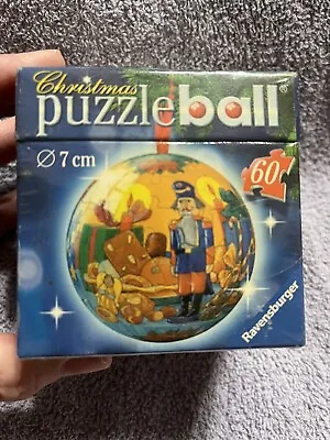 Ravensburger 3D Christmas Puzzle Ball Ornament 60 Piece  NEW! In Sealed Box • $10.99